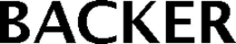 BACKER trademark