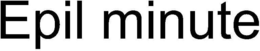 EPIL MINUTE trademark