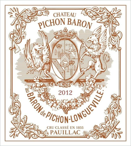 CHATEAU PICHON BARON AU BARON DE PICHON-LONGUEVILLE 2012 CRU CLASSÉ EN 1855 PAUILLAC trademark