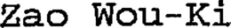 ZAO WOU-KI trademark