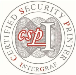 CERTIFIED SECURITY PRINTER INTERGRAF CSPI trademark