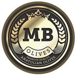 MB OLIVES PREMIUM QUALITY ANATOLIAN OLIVES trademark