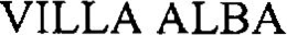 VILLA ALBA trademark