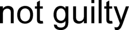 NOT GUILTY trademark