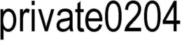 PRIVATE0204 trademark
