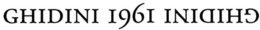 GHIDINI 1961 trademark