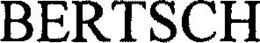 BERTSCH trademark