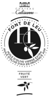 CHÂTEAU CALISSANNE FONT DE LEU H HUILE D'OLIVE VIERGE EXTRA HUILE D'OLIVE D'AIX EN PROVENCE AOP FRUITE VERT trademark