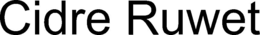CIDRE RUWET trademark