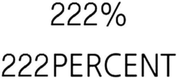 222% 222PERCENT trademark