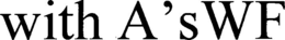 WITH A'S WF trademark