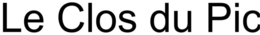 LE CLOS DU PIC trademark