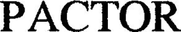PACTOR trademark