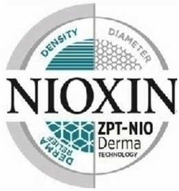 NIOXIN DENSITY DIAMETER DERMA RELIEF ZPT-NIO DERMA TECHNOLOGY trademark