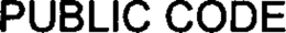 PUBLIC CODE trademark