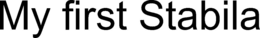 MY FIRST STABILA trademark