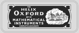 THE HELIX OXFORD SET OF MATHEMATICAL INSTRUMENTS COMPLETE & ACCURATE trademark
