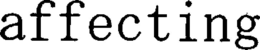 AFFECTING trademark