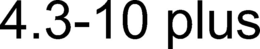 4.3-10 PLUS trademark