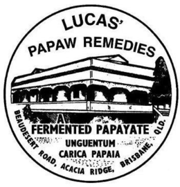 LUCAS' PAPAW REMEDIES A FERMENTED PAPAYATE UNGUENTUM CARICA PAPAIA BEAUDESERT ROAD, ACACIA RIDGE, BRISBANE, QLD. trademark