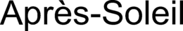 APRÈS-SOLEIL trademark