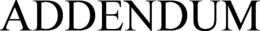 ADDENDUM trademark