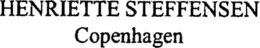 HENRIETTE STEFFENSEN COPENHAGEN trademark
