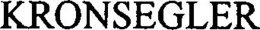 KRONSEGLER trademark