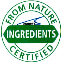 INGREDIENTS MARBYS FROM NATURE CERTIFIED trademark