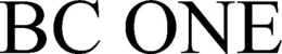 BC ONE trademark