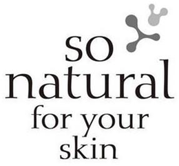 SO NATURAL FOR YOUR SKIN trademark