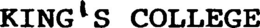 KING'S COLLEGE trademark