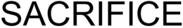 SACRIFICE trademark