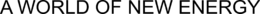 A WORLD OF NEW ENERGY trademark