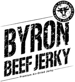 BYRON BEEF JERKY - PREMIUM AIR-DRIED JERKY · 100% AUSSIE PRIME CUT BEEF STEAK trademark