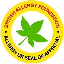 · BRITISH ALLERGY FOUNDATION · ALLERGY UK SEAL OF APPROVAL trademark