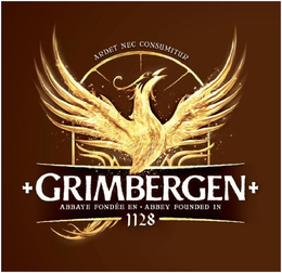 ARDET NEC CONSUMITUR GRIMBERGEN ABBAYE FONDÉE EN · ABBEY FOUNDED IN 1128 trademark