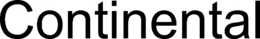 CONTINENTAL trademark