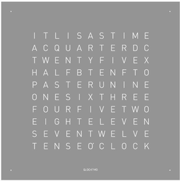 ITLISASTIME ACQUARTERDC TWENTYFIVEX HALFBTENFTO PASTERUNINE ONESIXTHREE FOURFIVETWO EIGHTELEVEN SEVENTWELVE TENSEOCLOCK trademark