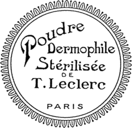 POUDRE DERMOPHILE STÉRILISÉE DE T.LECLERC PARIS trademark