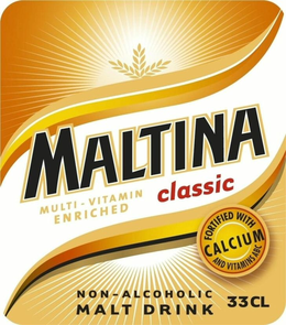 MALTINA CLASSIC MULTI-VITAMIN ENRICHED FORTIFIED WITH CALCIUM AND VITAMINS ABC NON-ALCOHOLIC MALT DRINK 33CL trademark