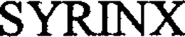 SYRINX trademark