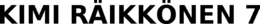 KIMI RÄIKKÖNEN 7 trademark