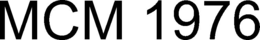 MCM 1976 trademark