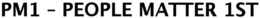 PM1  PEOPLE MATTER 1ST trademark