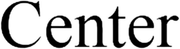 CENTER trademark