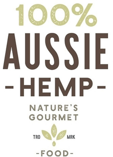 100% AUSSIE - HEMP  - NATURE'S GOURMET FOOD TRD MRK trademark