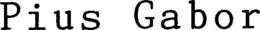 PIUS GABOR trademark
