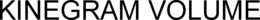 KINEGRAM VOLUME trademark