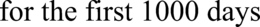FOR THE FIRST 1000 DAYS trademark